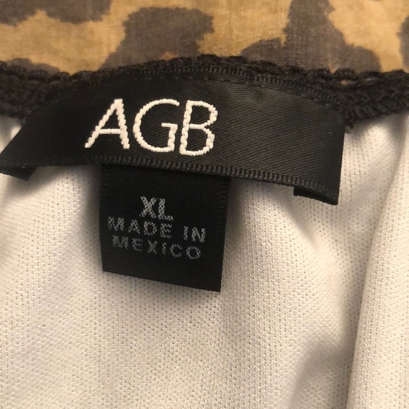 AGB size XL black & white scoop neck polka dot lined lace top built in camisole - Picture 3 of 11